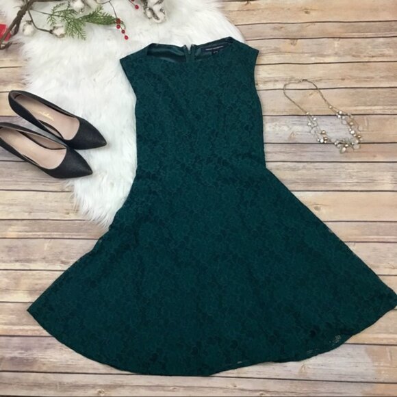 NWT French Connection Green Lace Dress - Picture 4 of 4